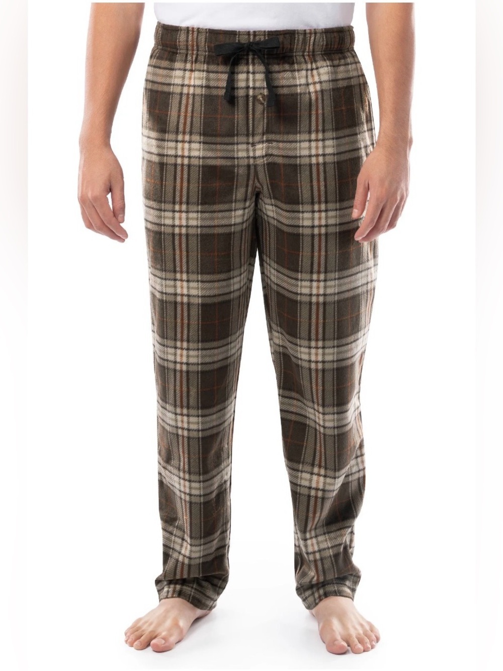 2PK Mens Pajama Pants Bundle Size M Hanes Cotton Joggers Fruit of Loom Fleece - Picture 8 of 12